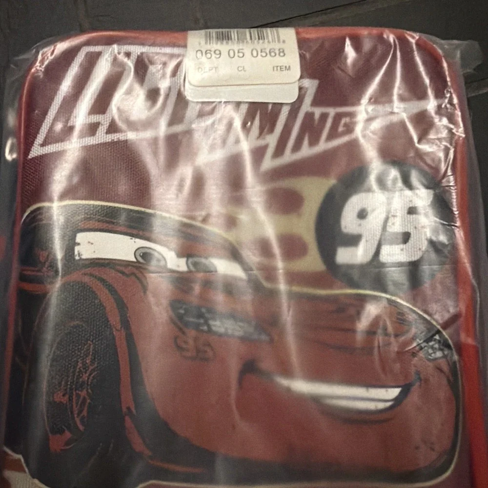 LIGHTNING McQUEEN Insulated Lunch Box DISNEY CARS New NWT Bag